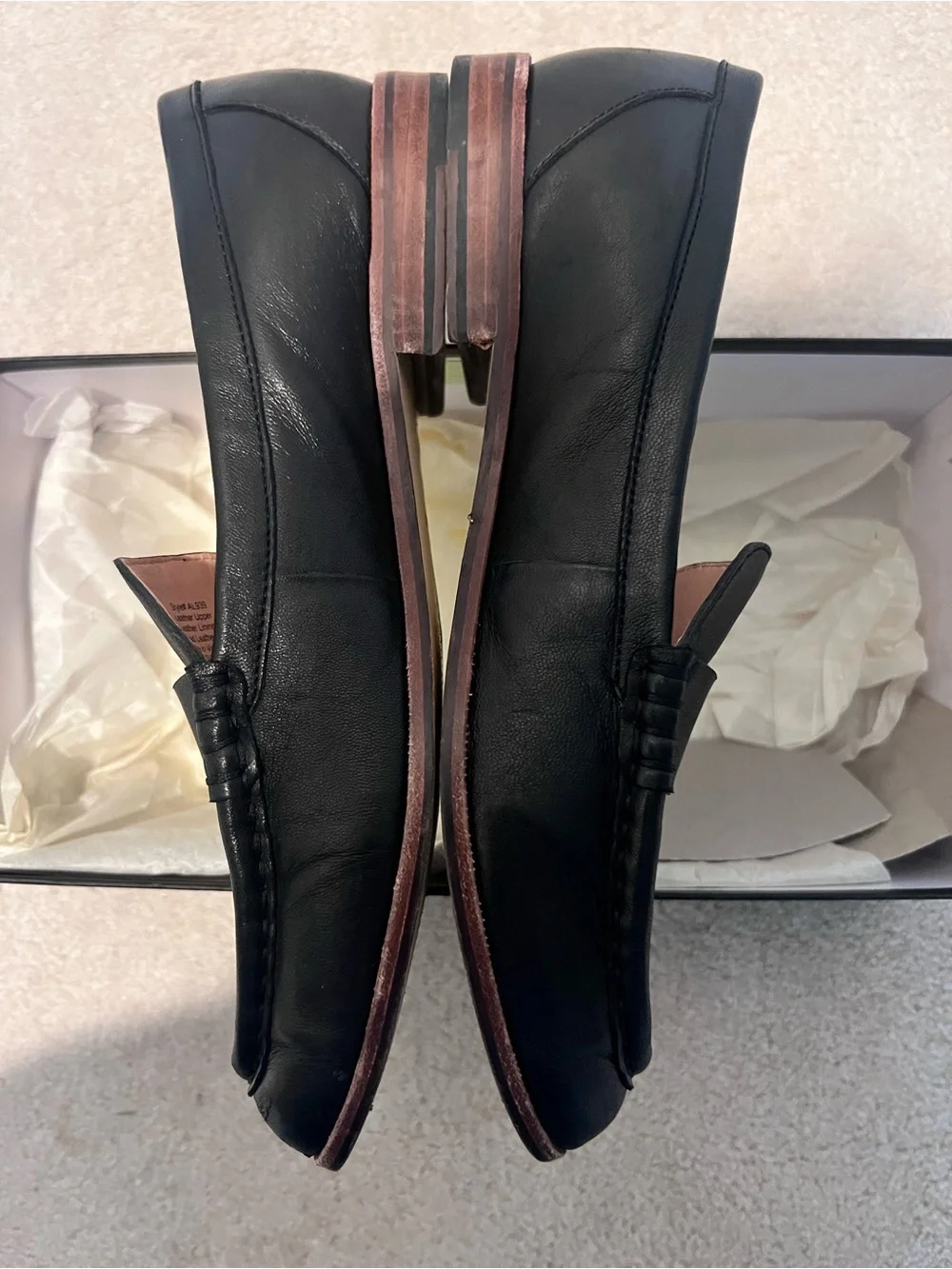 J. Crew - Excellent Pre Loved Condition - Black Leather Penny Loafers